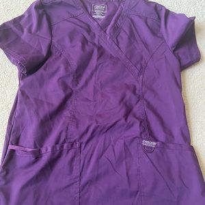 Purple scrub top and bottoms